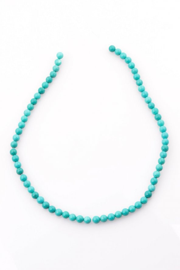 Turkuaz Doğal Taş Dizi 6 mm Küre Kesim - Resim 2