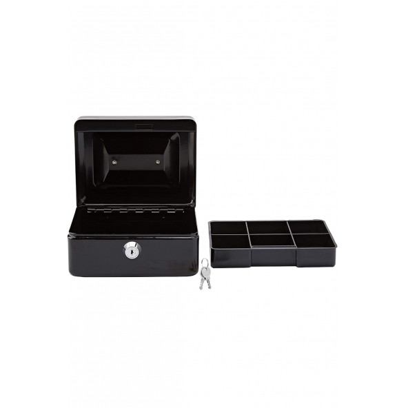 MÜHLEN Cash Box CB150 Mini Boy Taşınabilir Para Kutusu (Siyah Renk) Çıkartılabilir Para Rafları - 5