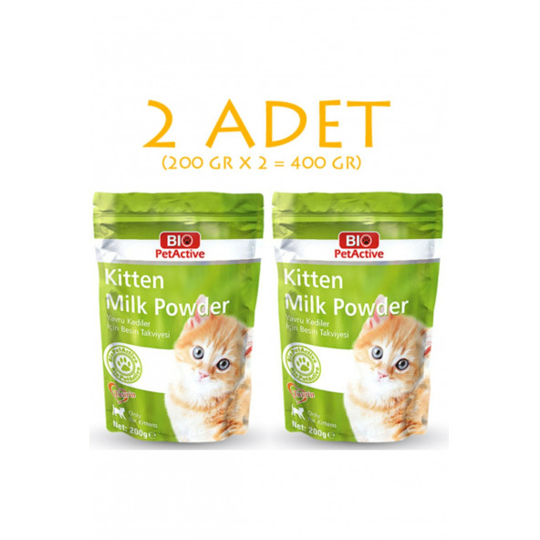 Bio PetActive Kitten Milk Yavru Kedi Süt Tozu 200 gr 2 Adet