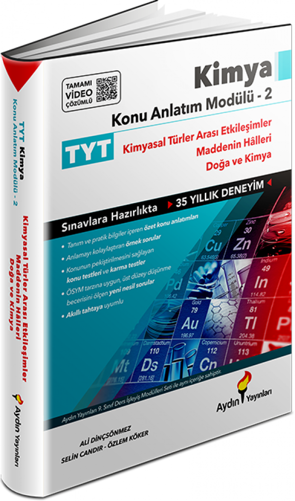 Tyt Kimya Konu Anlatım Modülü-2 (Kimyasal Türler Arası Etkileşimler-Maddenin Halleri-Doğa Ve Kimya) Aydın Yayınları
