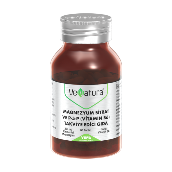 VeNatura Magnezyum Sitrat ve P-5-P (Vitamin B6) 60 Tablet