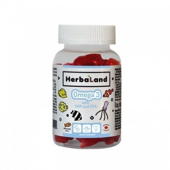 Herbaland Kids Omega 3 with DHA and EPA 60 Adet