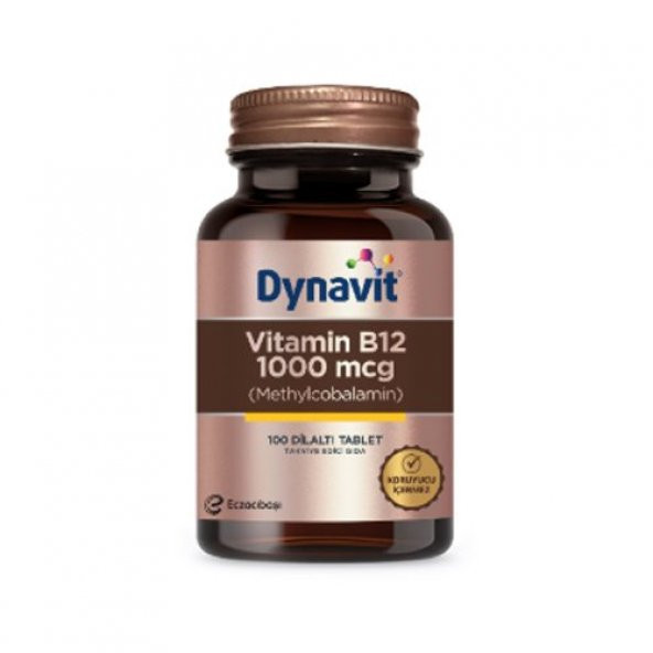 Dynavit Vitamin B12 1000 Mcg (Methylcobalamin) 100 Dilaltı Tablet
