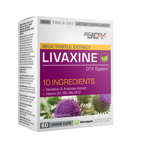 Bigjoy Milk Thistle Extract Livaxine 60 Bitkisel Kapsül ürün görseli 1