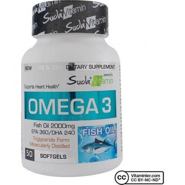 Suda Vitamin Omega 3 2000 mg 50 Yumuşak Kapsül