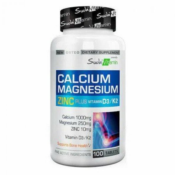 Suda Vitamin Calcium Magnesium Zinc K2 D3 100 Tablet