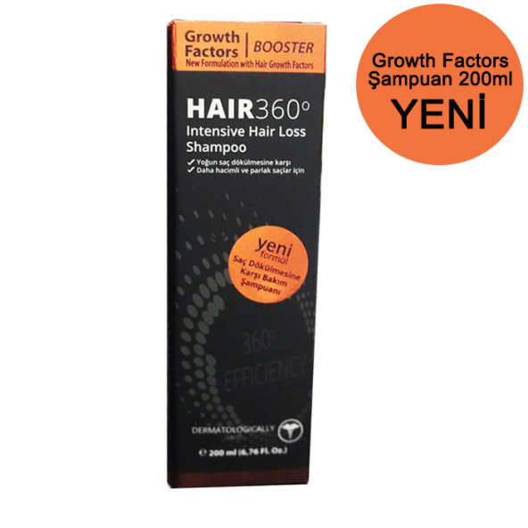 Hair 360 Growth Factors Booster İntensive Hair Loss Shampoo 200 ml