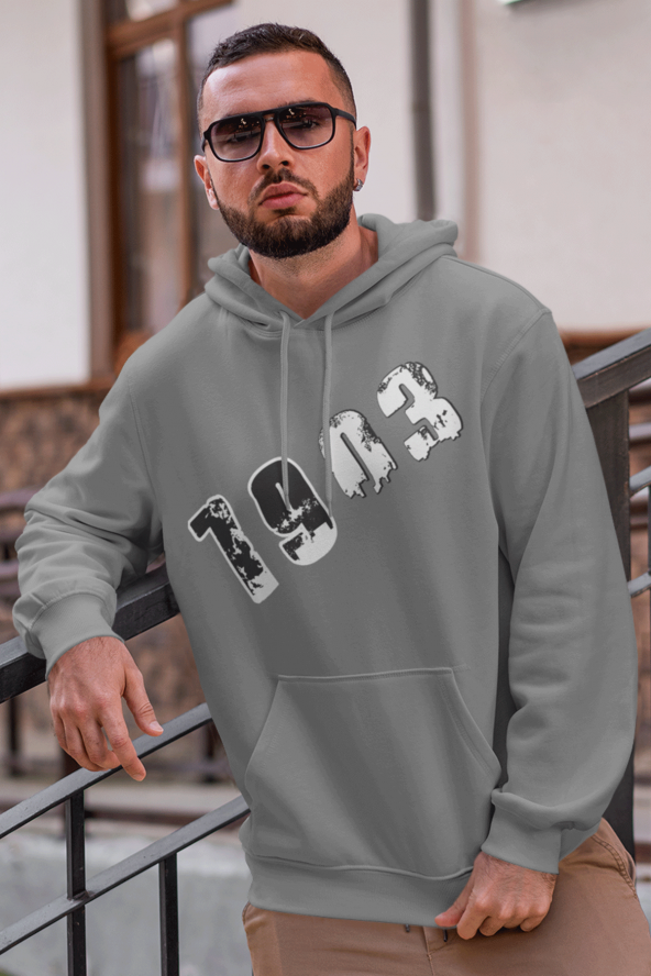 BJK 01 Gri Erkek Kapşonlu Sweatshirt - Hoodie