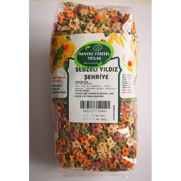 MANYAS YÖRESEL SEBZELİ YILDIZ ŞEHRİYE 400 GR