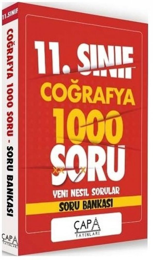 11. Sınıf Coğrafya Soru Bankası 1000 Soru Çapa Yayınları