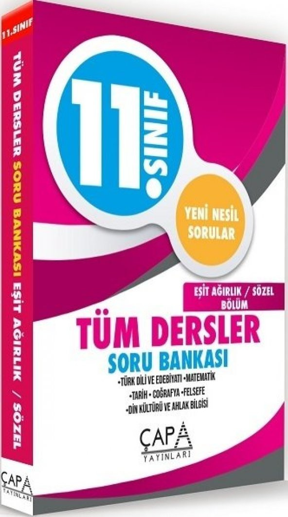 11. Sınıf Tüm Dersler Eşit Ağırlık-Sözel Soru Bankası Çapa Yayınları