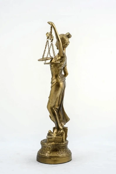 Dekoratif Zamak Adalet Terazisi Heykel Biblo 48 Cm Biblo - 2