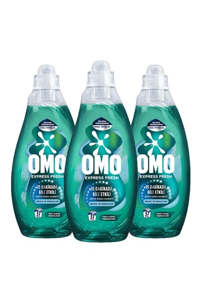 Express Fresh Kötü Koku Karşıtı Beyaz Ve Renkliler Sıvı Çamaşır Deterjanı 1480 ml X3 - 2