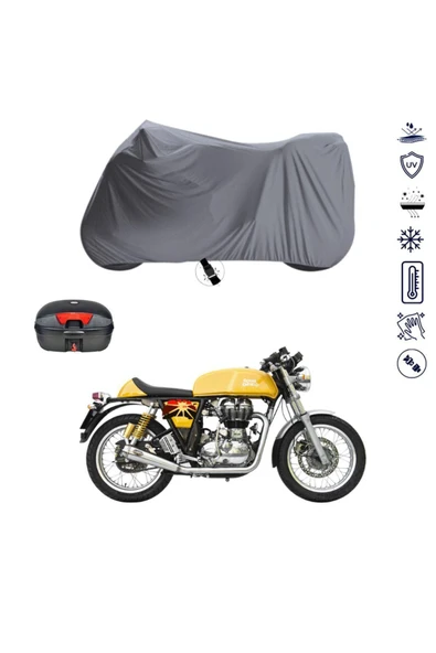Royal EnField Continental GT Çantalı  Bağlantı Tokalı  Uyumlu SolarBlock  Motosiklet Brandası Örtüsü