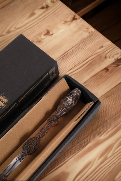 HAPPENS Harry Potter Başlı Dumbledore Asası 33 Cm , Büyülü Asa, Profesor Asası Kutulu Yeni Asa - 5