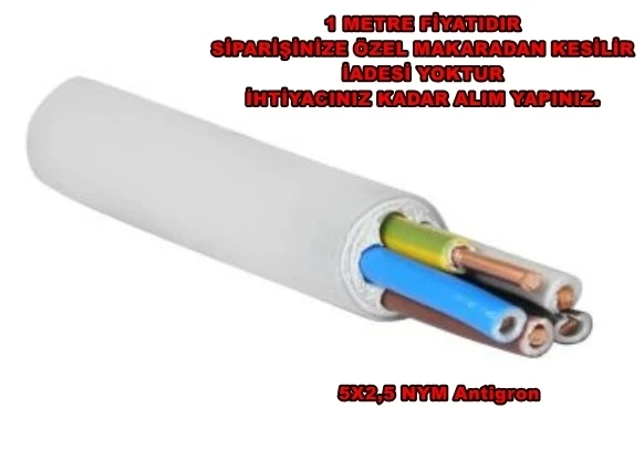 HÜNKA 5X2,5mm NYM Elektrik Kablosu (Antigron)