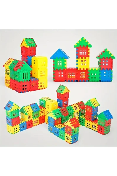HAPPENS Puzzle City 3d Yapı Ve Tasarım Blokları 128 Parça Eğitici Oyuncak - 3