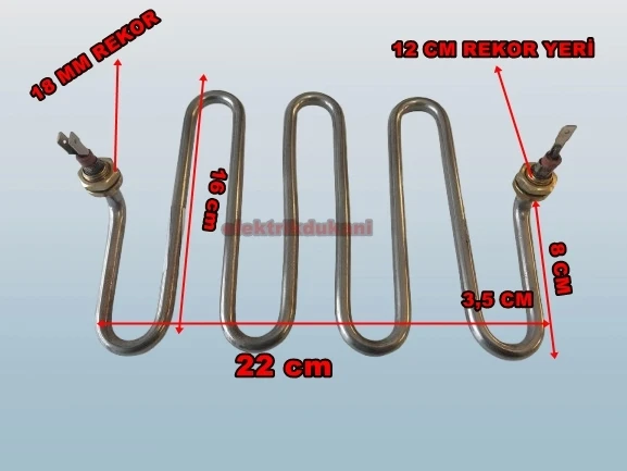 ENDER M Model 2500w Semaver Çaymatik Çay Kazanı Rezistansı 220V 8.5 ? Cr-Ni