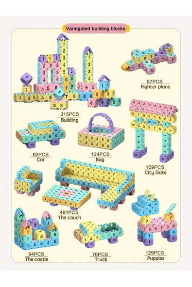 HAPPENS Puzzle Akıllı Sayılar 100 Parça Rakamlı Eğitici Oyuncak Akıl Sayı Küpü (YENİ VERSİYON) - 7