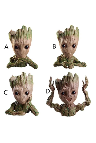 HAPPENS Galaksinin Koruyucuları Baby Groot Figür Eller Havada Saksı Kalemlik Orijinal Ürün Kırılmaz - 7