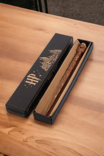 HAPPENS Harry Potter Başlı Hermonie Asası 33 Cm , Büyülü Asa, Harmony Asası Kutulu Yeni Asa - 8