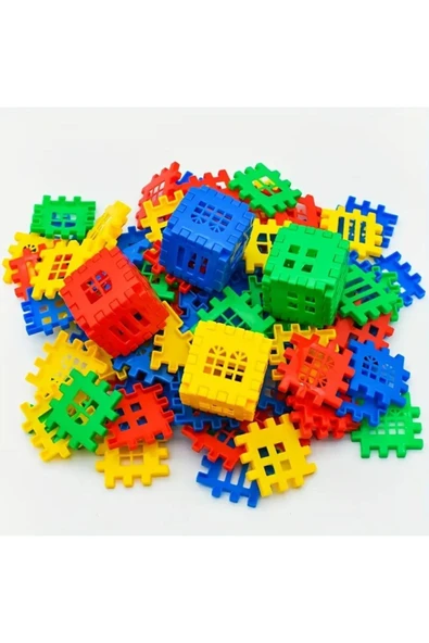 HAPPENS Puzzle City 3d Yapı Ve Tasarım Blokları 128 Parça Eğitici Oyuncak - 6