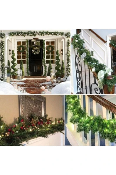 OYUNCAK STORE Garland Çam Ağaçı Dalı Süsü - Yeni Yıl Süsü 5 Metre - 4