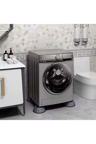 HAPPENS Gürültü Engelleyici Ve Kaymaz Titreşim Önleyici Kauçuk Ayak Pedleri Çamaşır Makinesi Stoper - 2