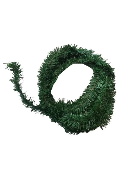 HAPPYLAND Yeşil Renk Sarmal Tel Çam Ağacı Süs 5 Metre Çam Dalı Inde Garland Yeni Yıl Yılbaşı Süsü - 2