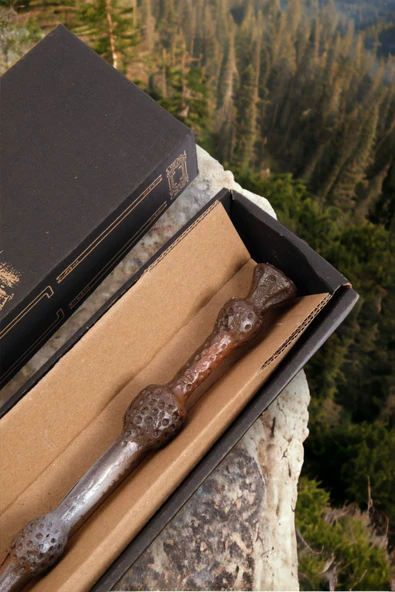 HAPPENS Harry Potter Dumbledore Asası, Profesör Albus Dumbledore Asa 33 Cm Özel Kutulu - 7