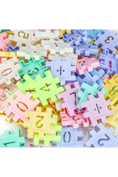 HAPPENS Puzzle Akıllı Sayılar 400 Parça Rakamlı Eğitici Yapı Taşları Oyuncak Plus Plus Blockland - 3