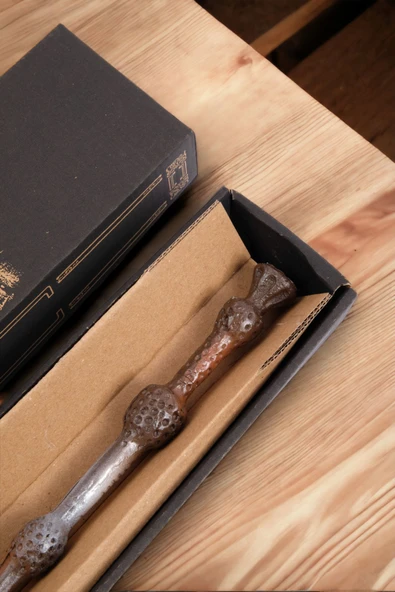 HAPPENS Harry Potter Dumbledore Asası, Profesör Albus Dumbledore Asa 33 Cm Özel Kutulu - 5