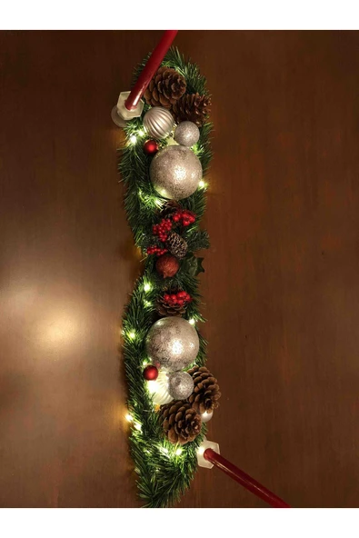 HAPPYLAND Çam Dalı Garland 5 Metre Uzunluğunda Doğal Görünümlü Dal - 5