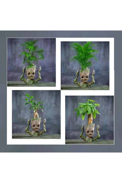 HAPPENS Galaksinin Koruyucuları Baby Groot Figür Eller Havada Saksı Kalemlik Orijinal Ürün Kırılmaz - 4
