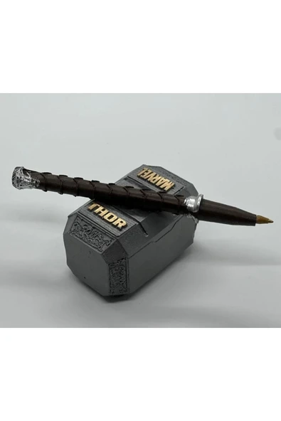 HAPPENS Thor Kalem Mjolnir Çekiç Kalem Aparatı Tükenmez Kalem - 2