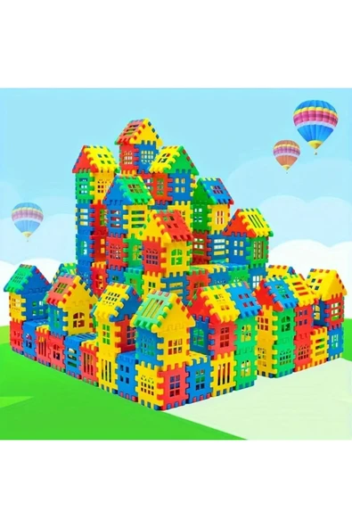 HAPPENS Puzzle City 3d Yapı Ve Tasarım Blokları 128 Parça Eğitici Oyuncak - 2