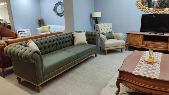 İtalyan Chester Koltuk Takımı - Resim 4