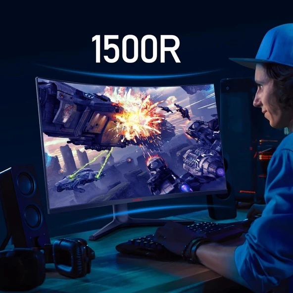 Koorui 31.5" 32E6QC 170Hz 1ms VA QHD (HDMI, DisplayPort) Curved Gaming Monitör - 5
