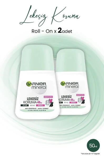 Garnier Mineral 48H Lekesiz Koruma Çiçeksi Koku Roll-On 50 ml x 2 Adet ürün görseli