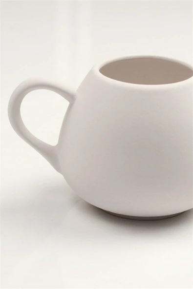 Damla Kahve Kupası - Seramik Bisküvi 8'li (Ham Ürün) - 2