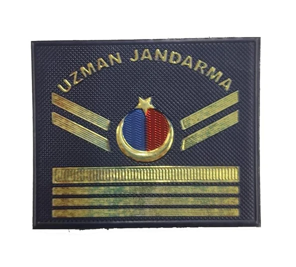 Single Sword Uzman Jandarma Yazılı Asayiş Plastik Rütbe - 9