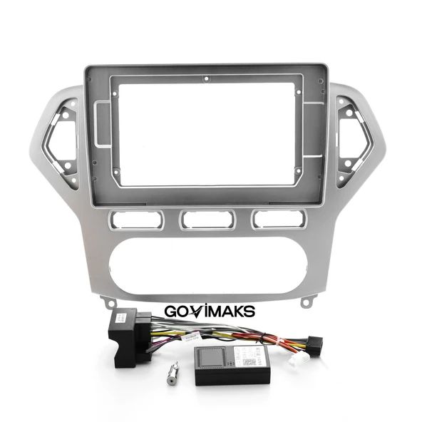 FORD MONDEO 2007-2012 SILVER GREY ANDROID MULTİMEDYA ÇERÇEVESİ - SOKET