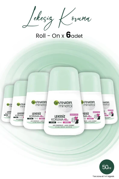 Garnier Mineral 48H Lekesiz Koruma Çiçeksi Koku Roll-On 50 ml x 6 Adet ürün görseli