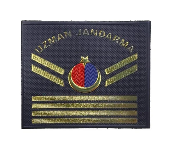 Single Sword Uzman Jandarma Yazılı Asayiş Plastik Rütbe - 6