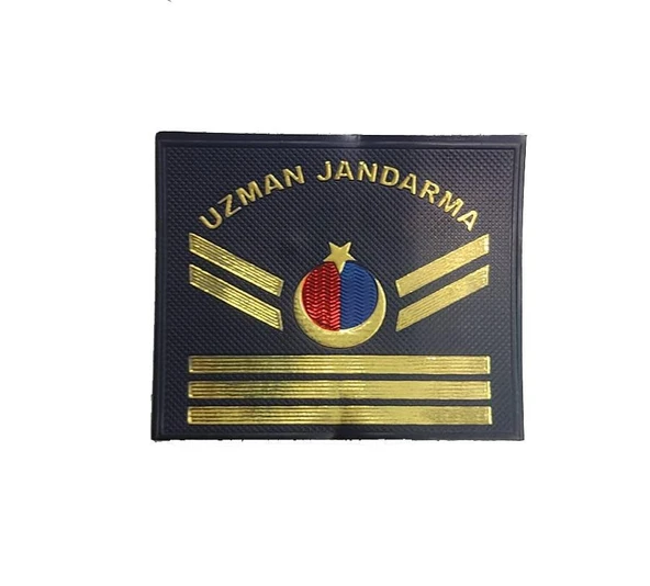 Single Sword Uzman Jandarma Yazılı Asayiş Plastik Rütbe - 5