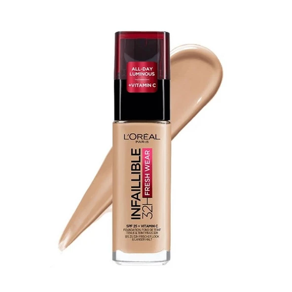 Loreal Paris Infaillible 32H Fresh Wear Fondöten 145 Rose Beige