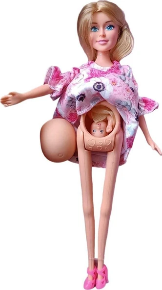 Karnı Açılan Hamile Bebek Kaliteli Model Bebek Ve Bebeği - Resim 4