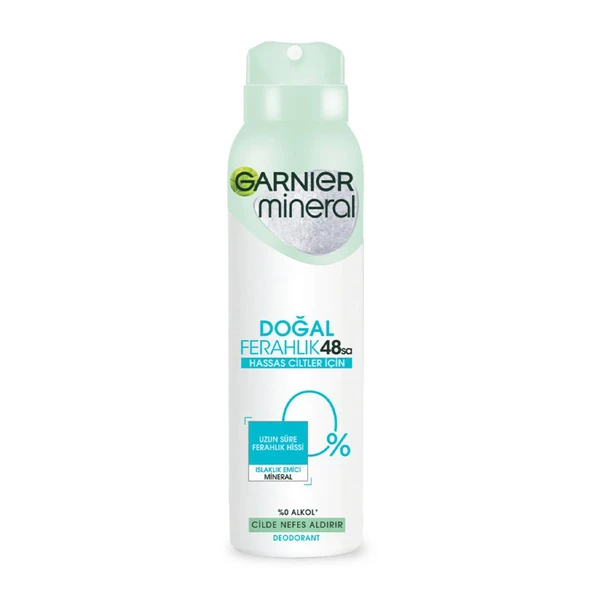 Garnier Mineral 48 Saat Doğal Ferahlık Kadın Sprey Deodorant 150 ML