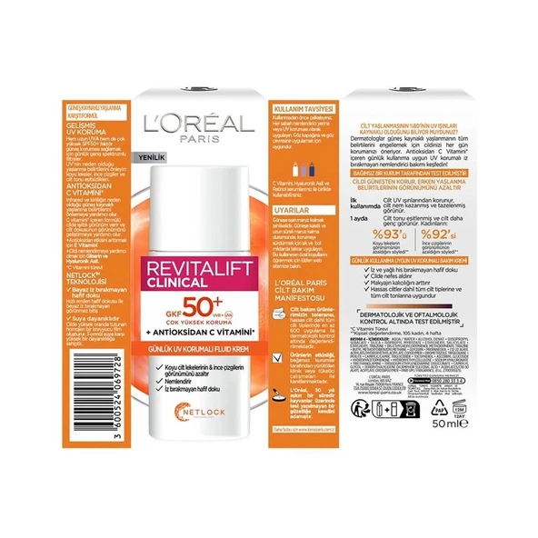 L'Oreal Paris Revitalift Clinical Spf 50+ Günlük Yüksek Uv Korumalı Yüz Güneş Kremi 50 ml - 2