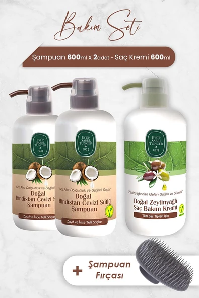 Eyüp Sabri Tuncer Doğal Hindistan Cevizi Sütlü Şampuan 600 ml ürün görseli
